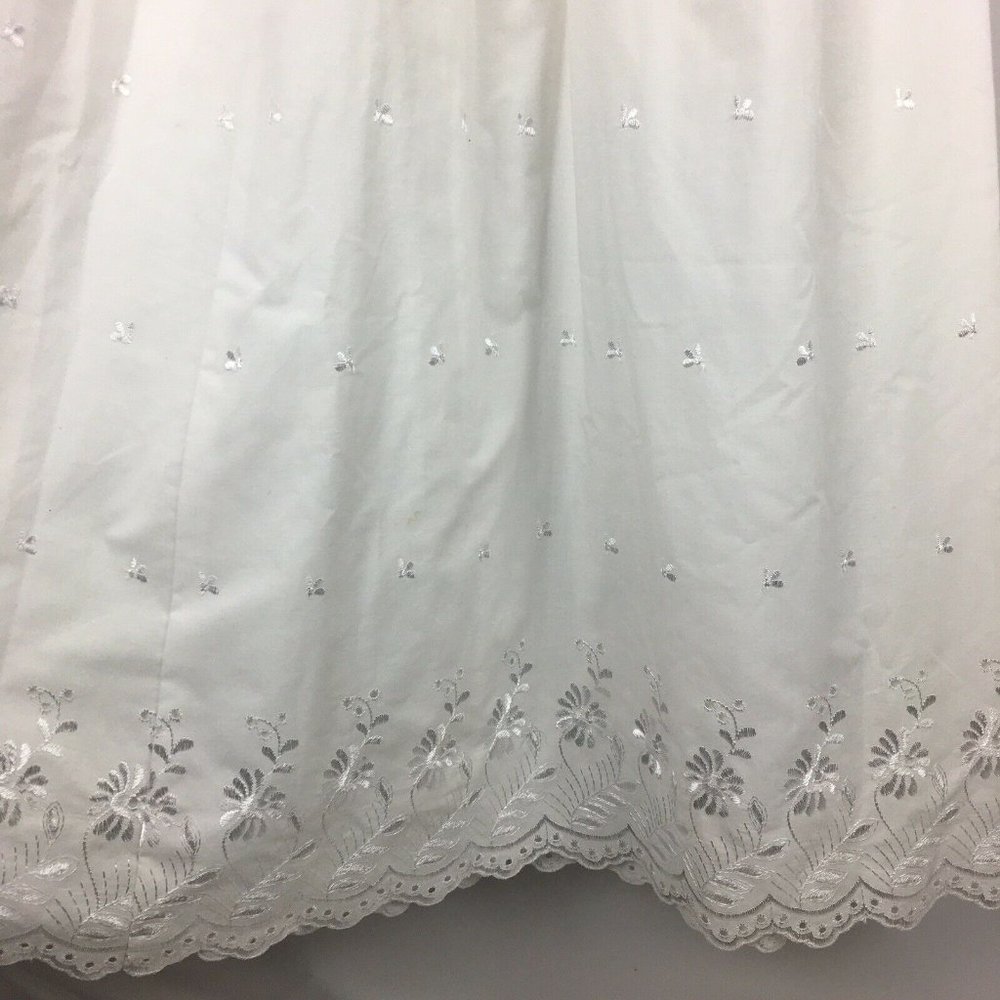 Vintage Handmade Eyelet Embroidered Wedding Dress S/M - Picture 6 of 10